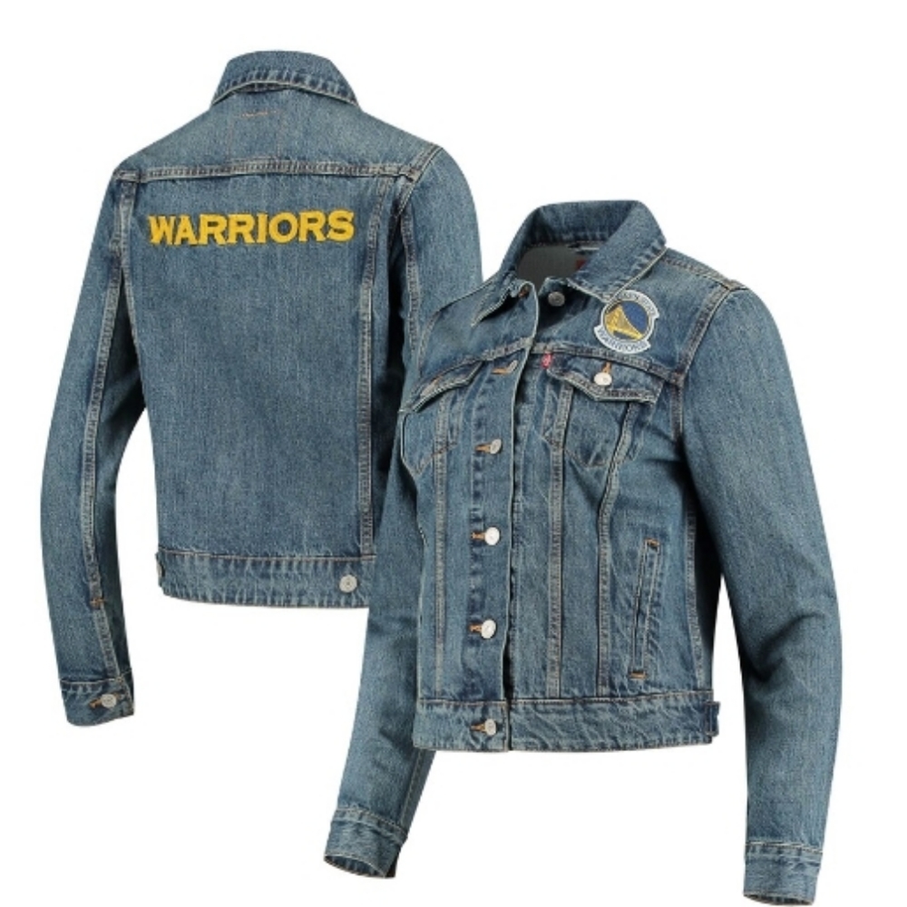 Womens NBA Levi Jean Jacket - Warriors